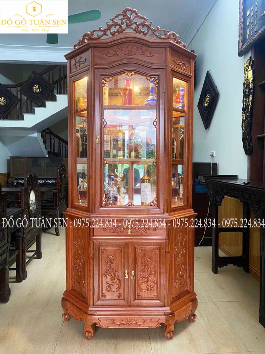 Hình ảnh Tủ rượu gỗ hương